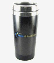 PFIZER OPHTHALMICS Medical 16oz Stainless Steel/Plastic Coffee Travel Tu... - $33.04