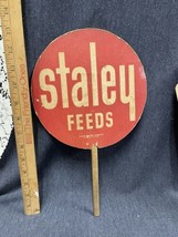 Rare Vintage 1950&#39;s STALEY FEEDS Advertising Hand Fan Kansas City Missouri - £11.87 GBP