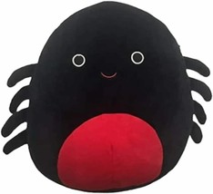 Bella The Spider RARE Squishmallow 12&quot; Big Halloween Black Red Plush Soft Pillow - £39.53 GBP