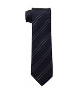 KENNETH COLE REACTION Navy Blue Classic Stripe Silk Slim Tie - $27.39 CAD