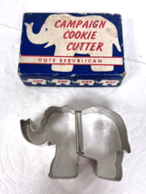 Vintage GOP Vote Republican Elephant Cookie Cutter In Original Box - $12.38