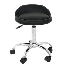 Spa Salon Stool With Back Rest Hydraulic Adjustable Height 5 Wheels 360 Swivel - £54.19 GBP