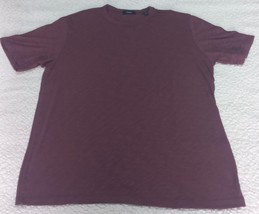 Theory Essential Crew Neck T-Shirt Men Plum Short Sleeve Designer Size L... - $38.98