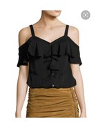 Veronica Beard 100% Silk Tunic Shirt Blouse Top, Size 2, Black, NWOT - $44.54