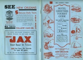 New Orleans Hotel Greeters Tourist Guide April 1938 Louisiana  - £19.53 GBP