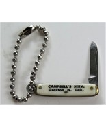 VTG MOBIL PEGASUS CAMPBELL&#39;S SERV.  GRAFTON N. DAK. Tiny Pocket Knife Ke... - $24.50 CAD