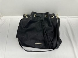 Vintage Y2K Liz Claiborne crossbody shoulder BUCKET Black handbag - W/de... - $19.75
