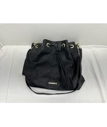Vintage Y2K Liz Claiborne crossbody shoulder BUCKET Black handbag - W/de... - £15.44 GBP