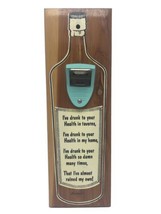 Vtg Beer Bottle Opener Novelty Wood Wall Mount Drinking Poem Man Cave Montana - $8.86