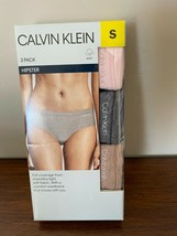 BNIP Calvin Klein 3pk Women&#39;s Hipster Panties, Polyester/Lyocell/Elastane - £24.12 GBP