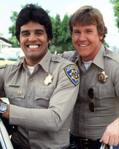 C.H.I.P.S 16x20 Poster Erik Estrada Larry Wilcox in uniforms smiling - £15.67 GBP