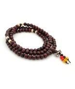 BEAUTIFUL WOOD PRAYER BEADS 8mm 108 Bead Mala Stretch Wrap Bracelet Dorj... - €6,07 EUR