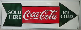 Coca-Cola Sold Here Arrow Metal Sign (discontinued) - $49.95