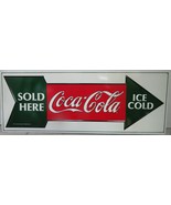 Coca-Cola Sold Here Arrow Metal Sign (discontinued) - $916.28 MXN