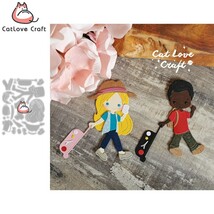 Luggage Travel Boy Girl Metal Cutting Dies Scrapbooking Card Making Craft - $9.78