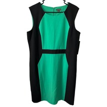 NEW Voir Voir Dress Size 16 XL Extra Large Emerald Green Black Color Block - £17.97 GBP