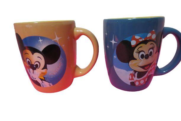 Primary image for Disney Mickey And Minnie Mouse Coffee Tea Mugs Blue & Beige 8 Oz Ceramic