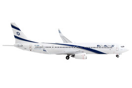 Boeing 737-900ER Commercial Aircraft El Al Israel Airlines White w Blue Stripes - £42.91 GBP