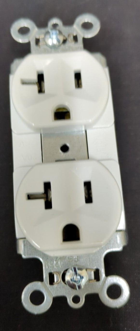 Pass &amp; Seymour Legrand Duplex Receptacle 20A 125V white  Commercial Grade - $3.95