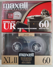 Maxell XLII 60 Cassette &amp; Maxell Normal Bias UR 60 Minutes New Sealed - £11.66 GBP