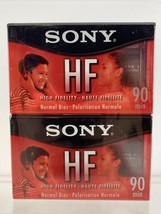2 Pack Sony C-90HFL High Fidelity HF 90 Minute Audio Cassette Normal Bias NEW - £2.70 GBP