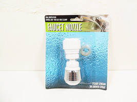 Swivel Faucet Nozzle Dual Jointed Head Swivels 360 Degrees Stream Or Shower 1 Pc - £6.14 GBP