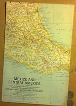 National Geographic Map of Mexico and Central America from October 1961 - £6.25 GBP