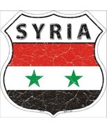 Syria Country Flag Highway Shield Metal Sign - £22.34 GBP
