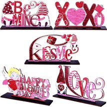 5 Pieces Valentine Centerpieces for Tables Valentines Day Tabletop Decorations - £21.65 GBP