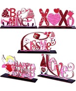 5 Pieces Valentine Centerpieces for Tables Valentines Day Tabletop Decor... - £20.85 GBP