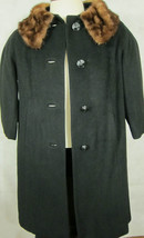 VINTAGE Mr. Jerome Mongolian Cashmere and Mink Womans Full Length Coat Small Med - £108.16 GBP