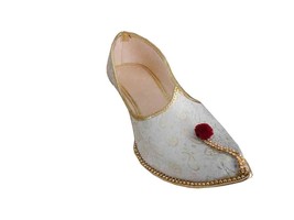 Men Shoes Indian Handmade Jutti Wedding Groom Loafers Mojaries US 6-12 - £43.33 GBP