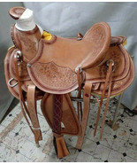 Eco-leather Western wade Tree Horse saddle on drum dye finish Size: (12&quot;... - $506.40 CAD+