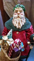 Clothtique Possible Dreams Rustic Santa Claus in Red Robes 1988  Antique... - $29.40