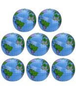 8 Pack Inflatable Globe Blow Up World Globe Pvc World Globe Inflatable E... - £26.72 GBP