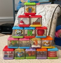 Fisher Price Peek-a-Boo Blocks - Set of 15, REFER TO INCLUDED PICTURES - $13.12