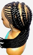 Ghana Cornrow Braids Braided Wig Full Lace Baby Hair Lemonade Braids Lar... - $118.80