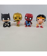 Funko Pop Lot of 4 Heroes Wonder Woman Spiderman Batman Star Wars - £17.30 GBP