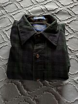 Euc Pendleton Lodge Shirt Blue &amp; Green Plaid Virgin wool Sz M - $58.41