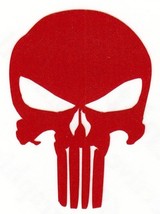 REFLECTIVE Punisher red fire helmet die cut decal window sticker - $3.46