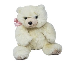 12&quot; VINTAGE 1990 TY MCGEE CREME TEDDY BEAR STUFFED ANIMAL PLUSH TOY RETIRED - £51.94 GBP