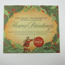 Coca Cola Advertising Wall Calendar Vintage 1956 Famous Flower Paintings - £23.53 GBP