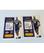 Lebron James in Lakers Jersey lot pair 2020-21 Panini Contenders Game Ticket sp - $9.85