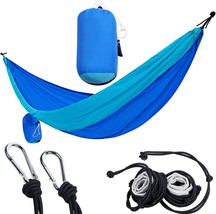 Portal Double Camping Hammock Portable Lightweight Nylon Hammock With Straps And - £25.90 GBP