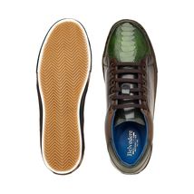 Belvedere Sneaker Stone Genuine Ostrich Soft Italian Calf Brown Forest Y31 image 5