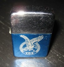 Vintage PARK Lighter  Blue tone F.O.E. Fraternal Order of Eagles Lighter - £15.72 GBP