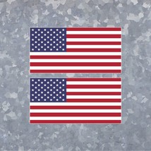 (2) 4&quot; American Flag Sticker Die Cut Vinyl Decal Vinyl - American Made FREE SHIP - £3.06 GBP