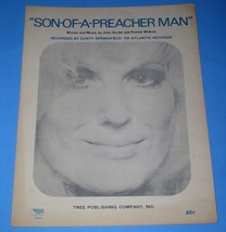 Dusty Springfield Sheet Music Son Of A Preacher Man Vintage 1968 Tree Publishing - £20.14 GBP