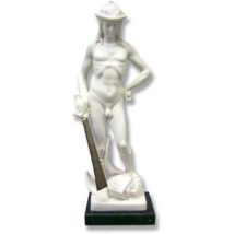 David by Donatello Marble Statue Replica Reproduction - $147.51