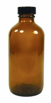Frontier Natural Products - Amber Glass Round Bottle with Black Cap - 8 oz. - $7.30